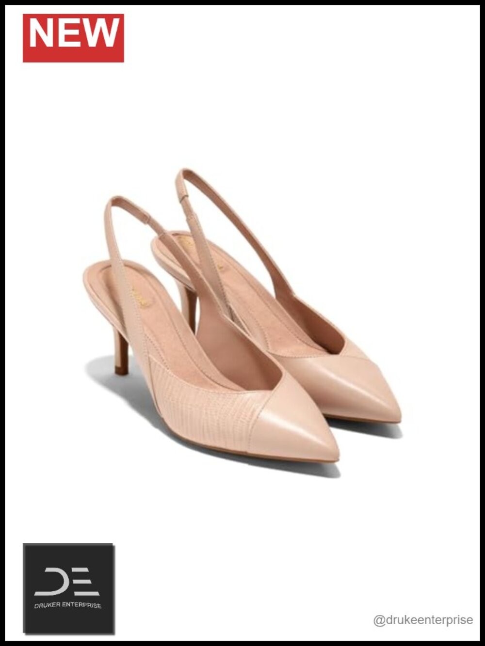 Leather Slingback Pumps High Heel Stiletto Closed Toe Women's Shoes